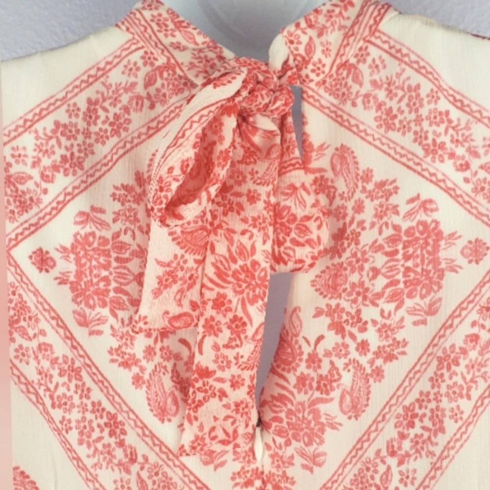 CALVIN KLEIN Paisley Pink Flowy Dress | Size 2